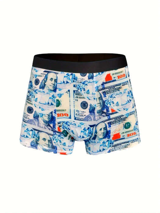 10pcs Men's Ice Silky Boxer Briefs Size M Breathable Stretchy Sports Casual Underwear with Random