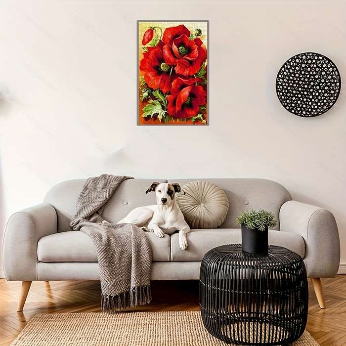 1000pcs Jigsaw Puzzle for Adults Relax Red Flower Cartoon Landscape Art 1.1mm Thic