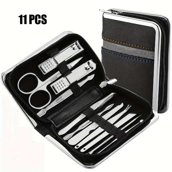 11pcs Nail Clipper Kit with Nail Clipper Ear Spoon Nail Files for Men And Women Toe Nail