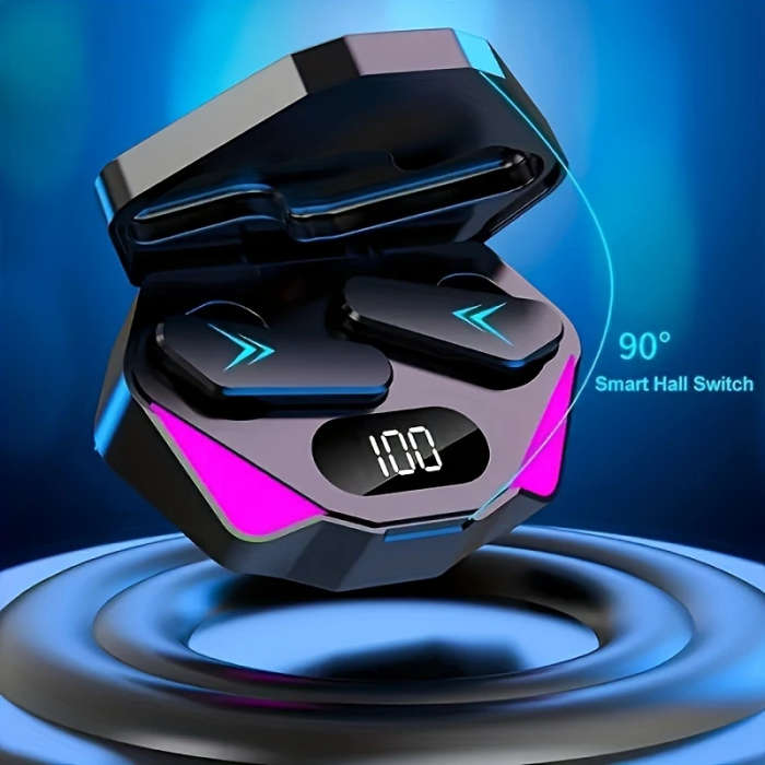 1pc Wireless Headphones Gaming Headphones In-ear Headphones HD Smart Digital Display Charging Cabin