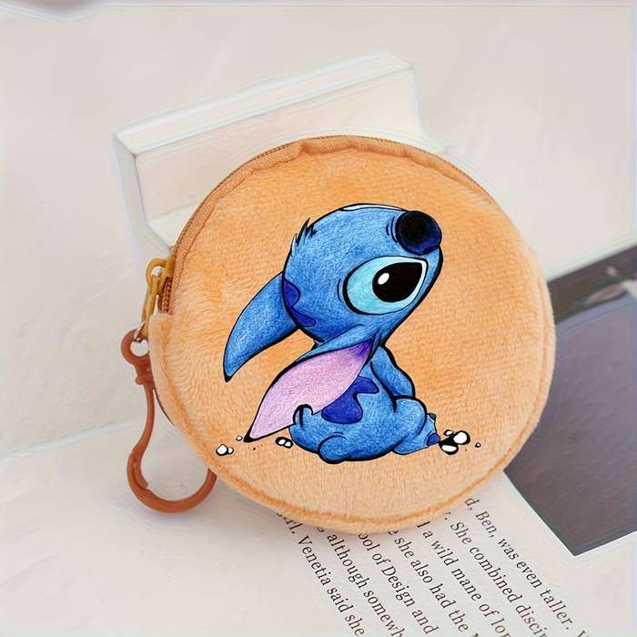1pc Disney Stitch Small Change Bag Convenient for Daily Outings Dopamine Cute Girl's Heart Coin P