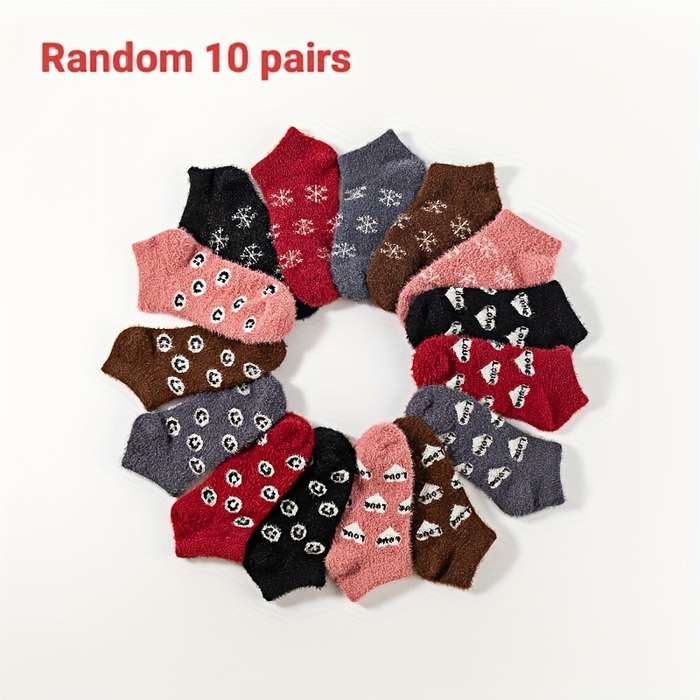 Sock 5 Pairs Of Snowflake Series  One Size