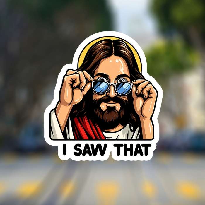 1 Piece  12.7 cm Jesus Christian Themed Stickers