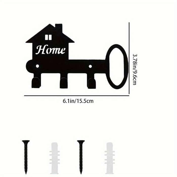 Adorable metal decorative key hook key holder bracket door wall garage key hook decorative clothes h