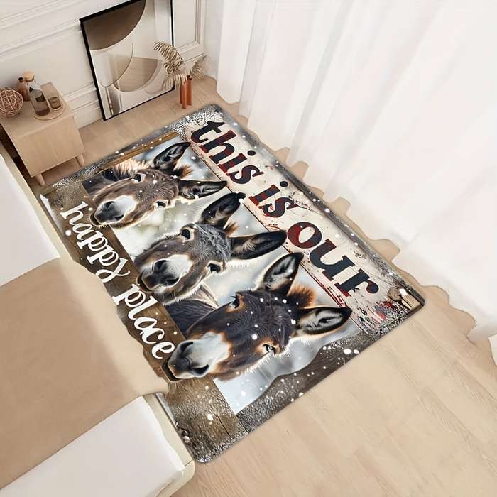 1Pc Brown 19.69x31.49inch 50x80cm Floor Mat