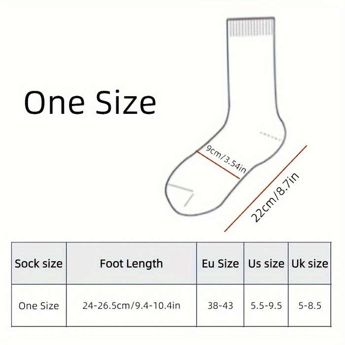 1 Pair Blue And Red Sole One Size Socks