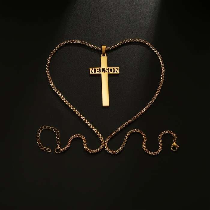 1 Piece Golden Jesus Theme Pendant