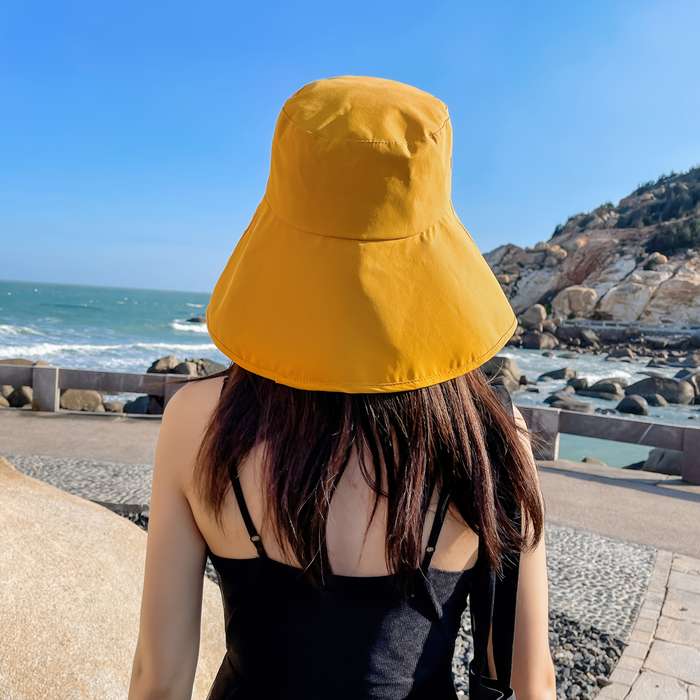 1pc Women'S Lightweight Breathable Sun Hat with Extended Brim and Face Shade Perfect for Cycling