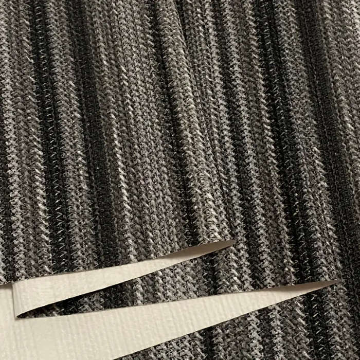 1 Piece Of Multicolor Rainbow Striped Woven Faux Leather Black