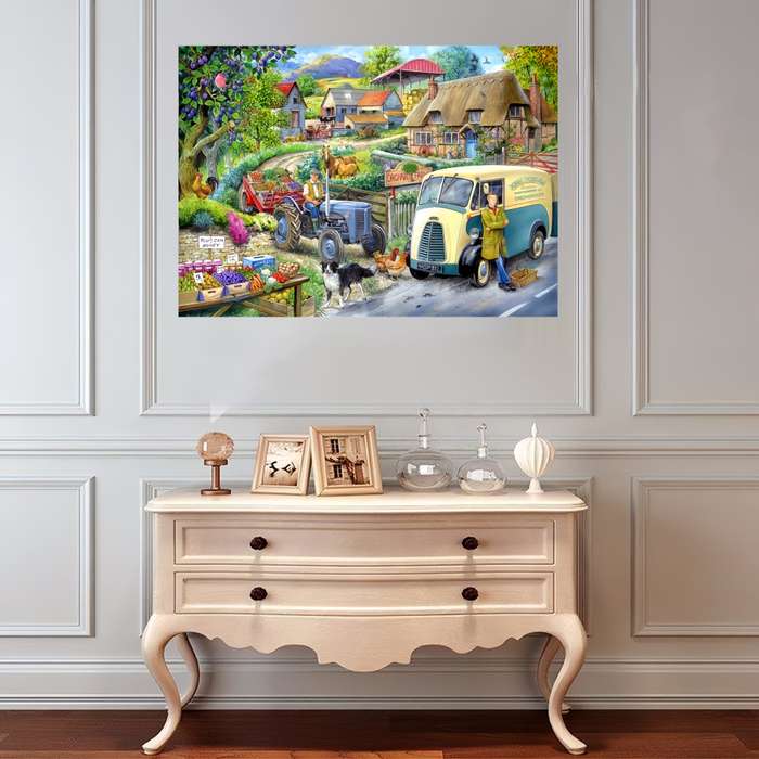 1000pcs Rustic Countryside Puzzle Premium Quality Paper Material Durable Seamles