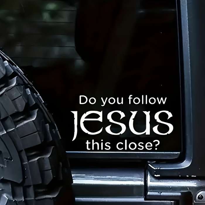 1pc White Jesus Christian Themed Stickers