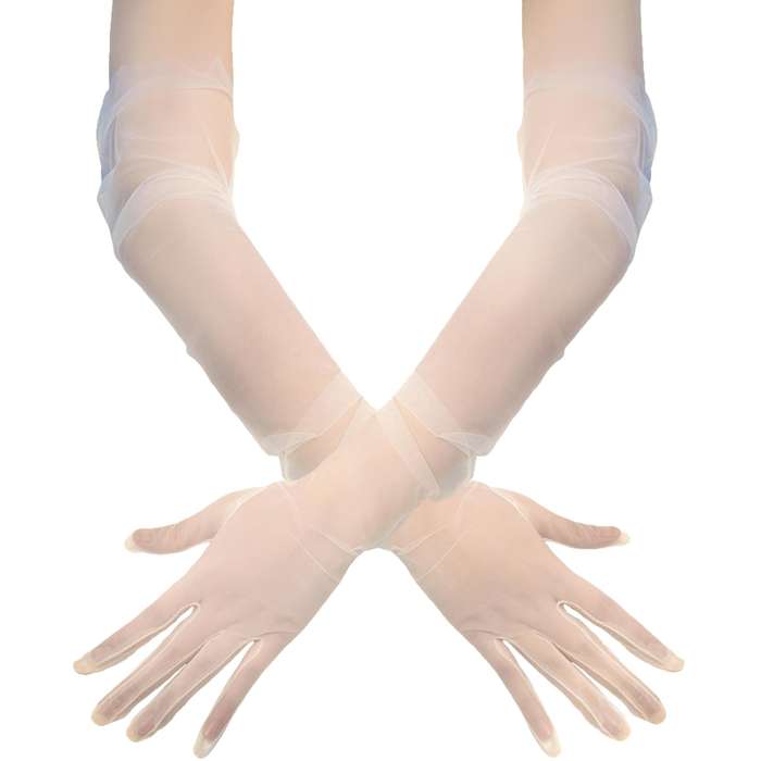 1 Pair Light Gold Evening Party Gloves