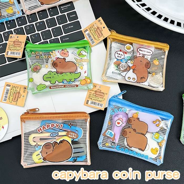 1pc Adorable Capybara Coin Purse Four Styles to Choose From Compact and Portable Cosmetic Headph