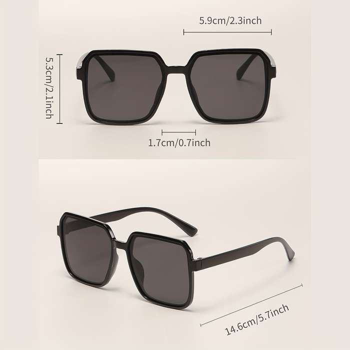3 Pairs of Women's Square Glasses: Y2K Style, Multi-Color
