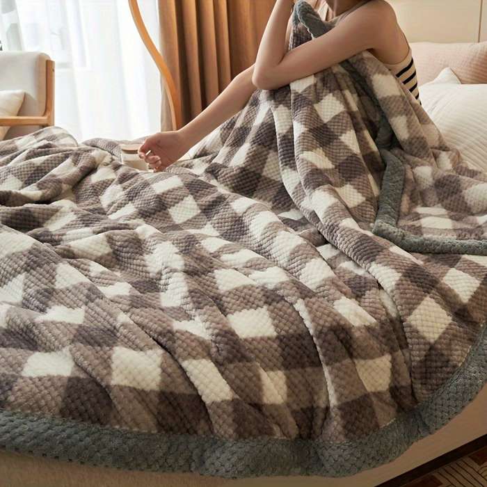 1ps Blanket Color Large Square Gray size 150.11cmx200.15cm