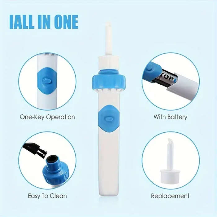 Kit for Removing Earwax Portable Electric Vacuum Cleaner for Ears Safe And Comfortable Earwax Remova