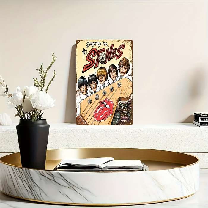 1pc  Vintage Aluminum Metal Sign for Music Lovers 30.48x20.32 cm Weatherproof Pre-Drilled Rock