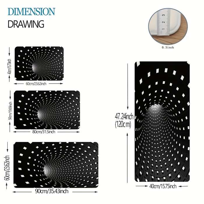 1Pc 40x120cm 15.75x47.24inch Floor Mat