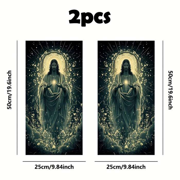 2pcs  25cm50cm Jesus Christian Themed Stickers