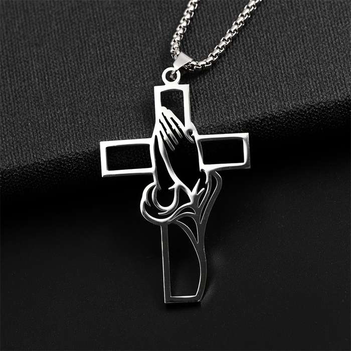 1 Piece Steel Color Jesus Theme Pendant
