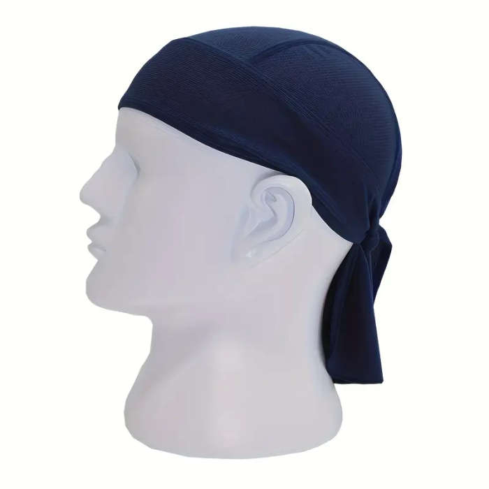 1pc Quick-Dry Sports Headband UV Protection Moisture-Wicking Breathable Pirate Bandana Cap