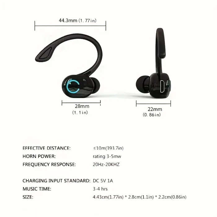 Long-Lasting Wireless Earbuds with HD Voice Calls
