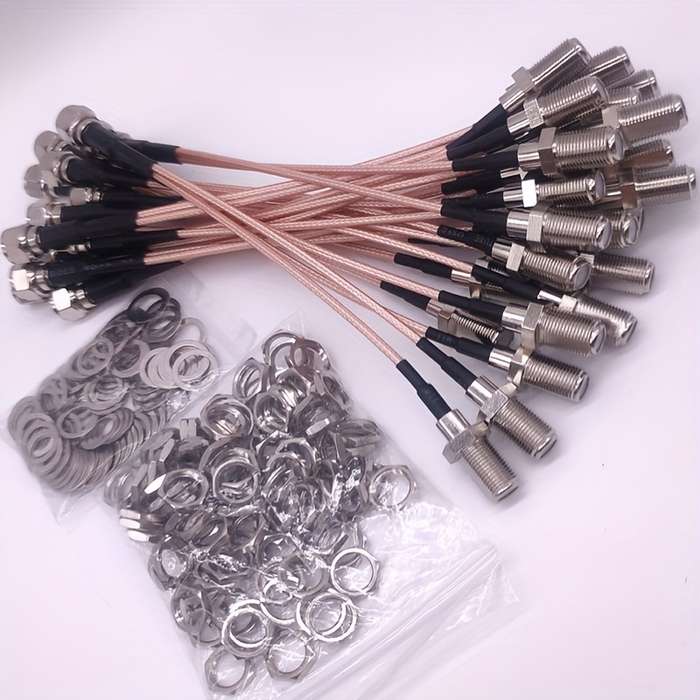 1pc 15cm 5.91inch F-Type RG316 Splitter Coax Cable Impedance 50 ohms TV Antenna 3 Way Splitter