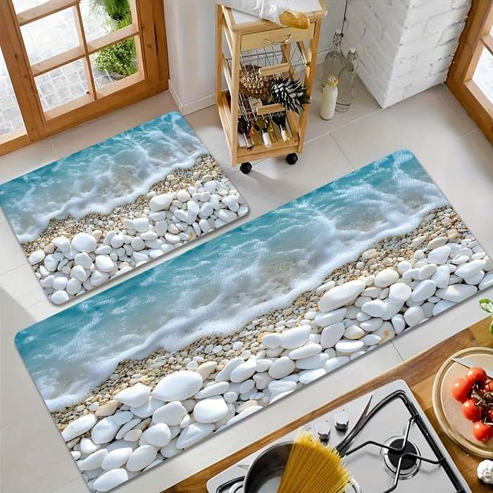1Pc Blue 15.7x47.24inch 40x120cm Floor Mat