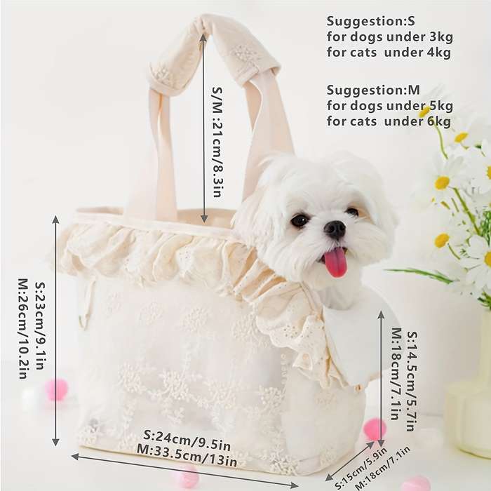 1pc Beigesize M 31*18*26cm Pet Bag