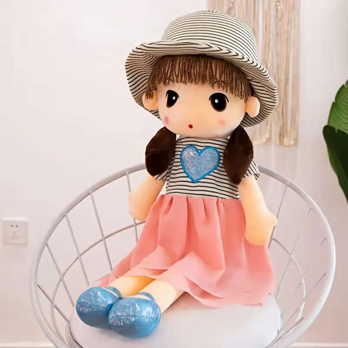 45cm/17.72inch Cute Straw Hat Princess Mayfair Ragdoll Plush Toy Doll