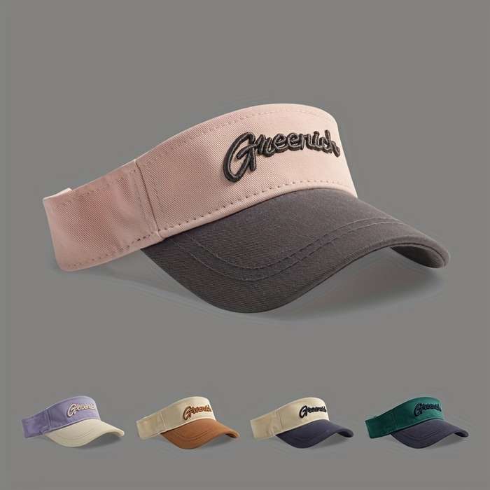 1pc Women's Embroidered Sun Visor Hat Polyester Fantasy Themed Non-Stretch Stripe Craftsmanship