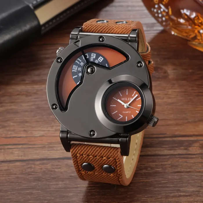 Vintage Dual Time Men's Watch