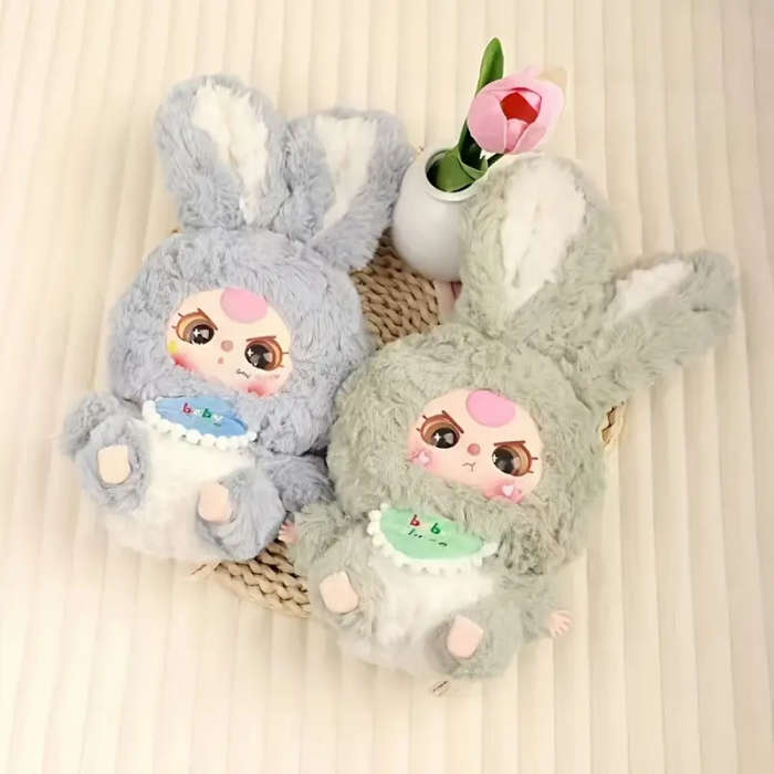 1 Baby Three Lily Bunny Village Series Mystery Box Miniature Figurine