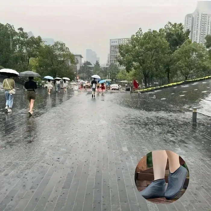 1 Pair Durable Silicone Shoe Covers Waterproof Reusable Non Slip Rain