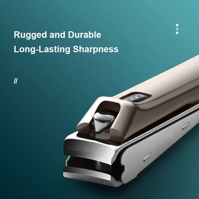 1pc Modern Nail Clipper with Sharp Edges Thick Stainless Steel Toenail and Fingernail Trimmer