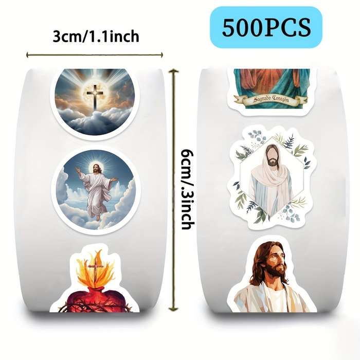 500pcs Jesus Christian Themed Stickers