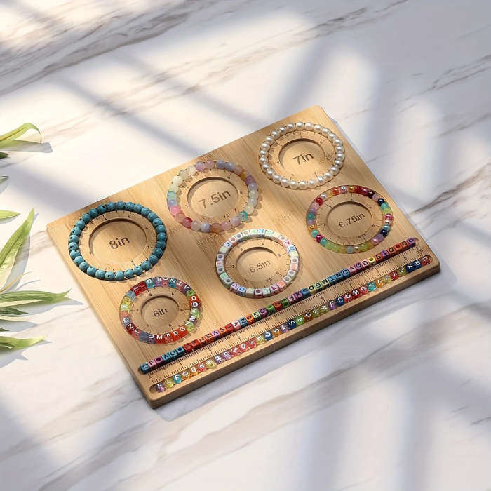 1pc Bamboo Jewelry Board