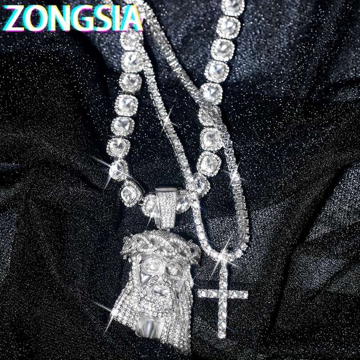 1 Piece Silver Color Jesus Theme Pendant