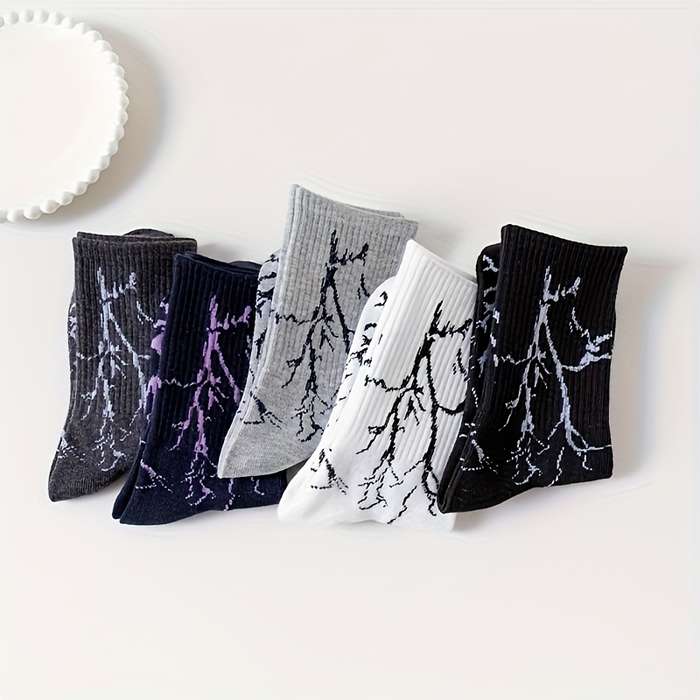 5 Pairs Multicolor High Elastic Socks