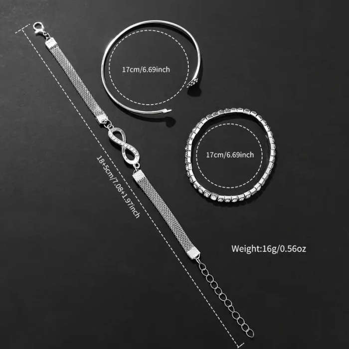4 Pieces Of Elegant Women's Steel Band Quartz Watches