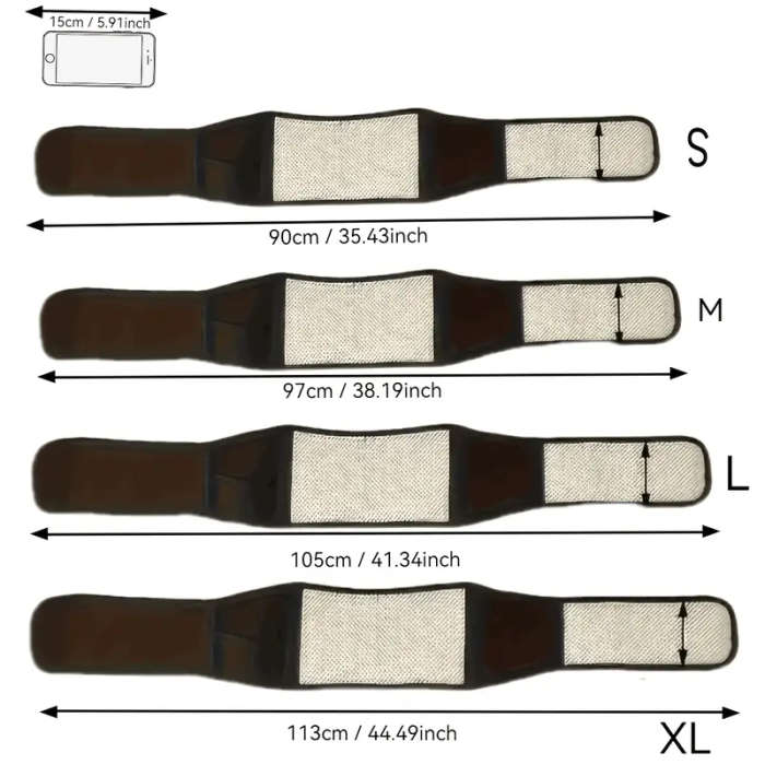 1pc Adjustable Relaxation Lumbar Support Belt Size S Comfortable Back Support Suitable