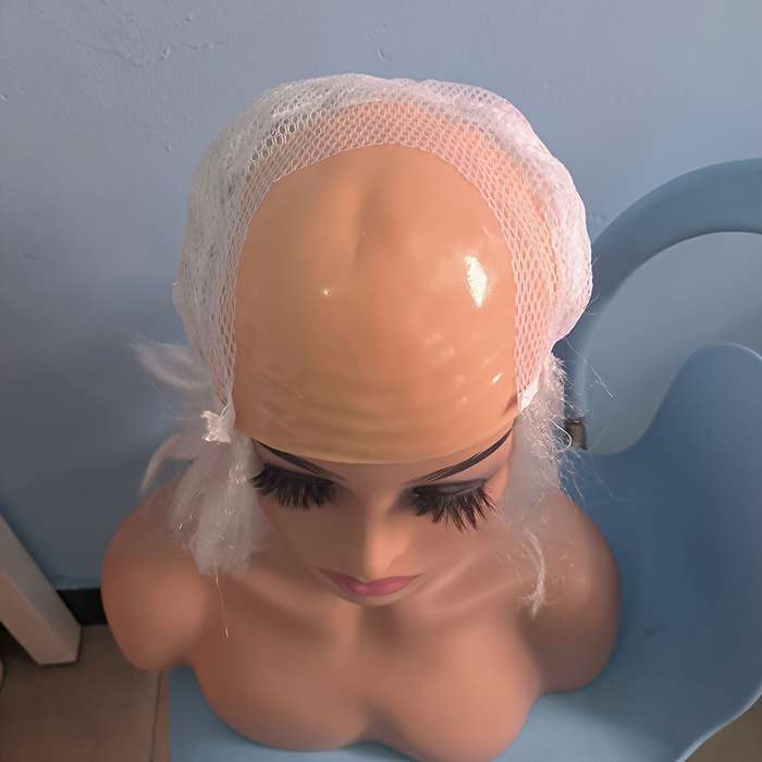1Pc White 30.48cm Fashion Design Wig
