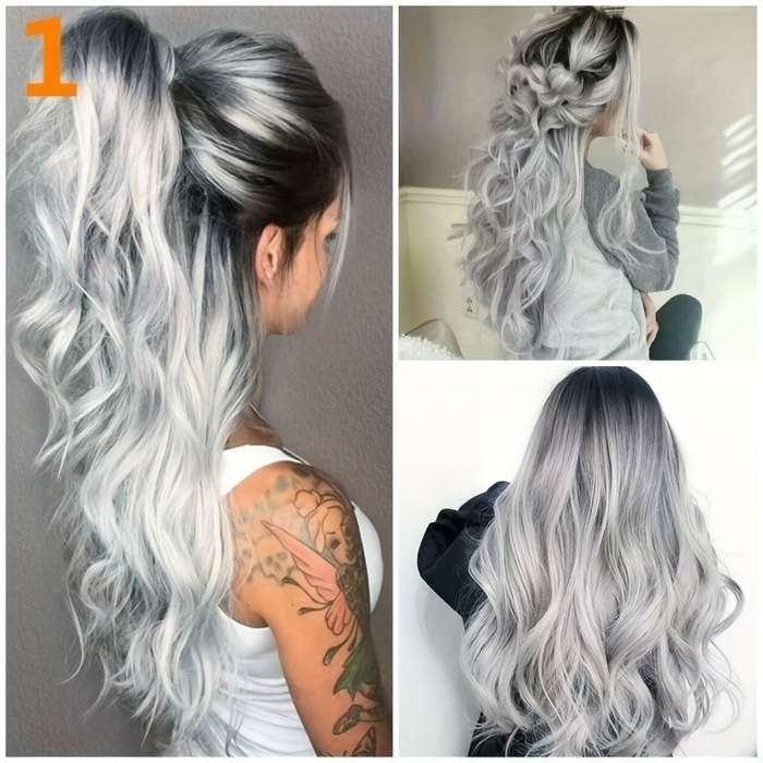 1Pc Mixed Color 60.96cm Fashion Design Wig