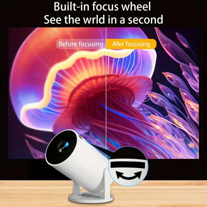 Compact Mini Projector with 180° Adjustable Projection