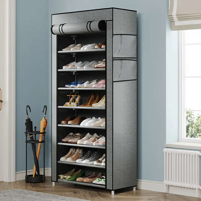 Layer Shoe Organizer] 6/8/10 Layer Multi Functional Shoe Organizer | Easy to Assemble, Portable Stor