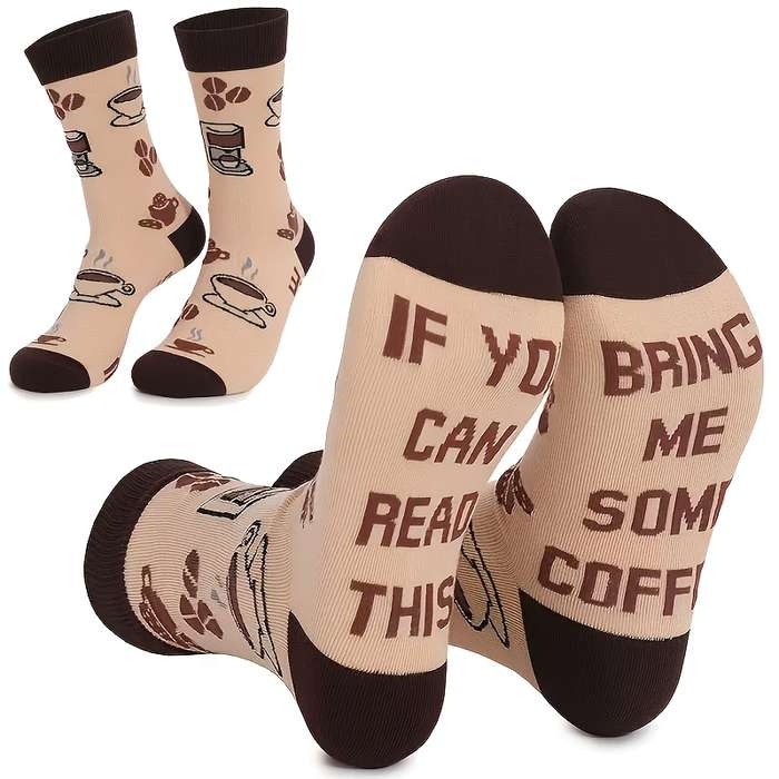 1 Pair Of Brown One Size Socks