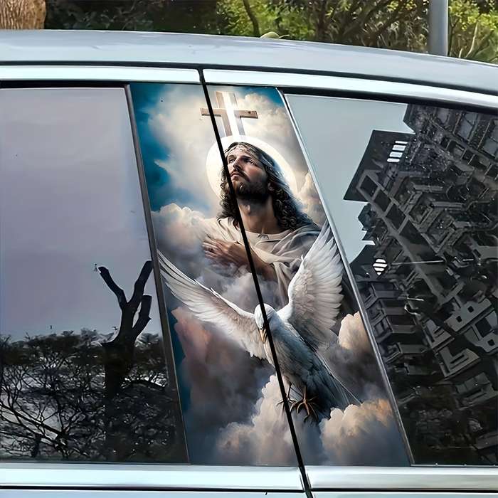 2pcs  Jesus Christian Themed Stickers