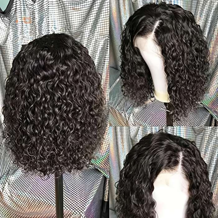 1Pc Natural Black 30.48cm Fashion Design Wig