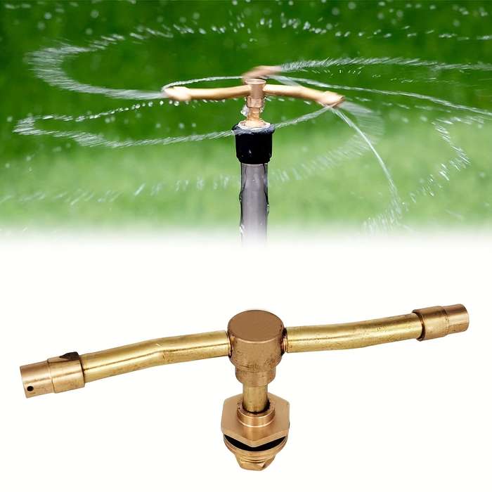 1Pc 4 Arms Whirling Sprinkler Automatic Rotary Brass Sprayer
