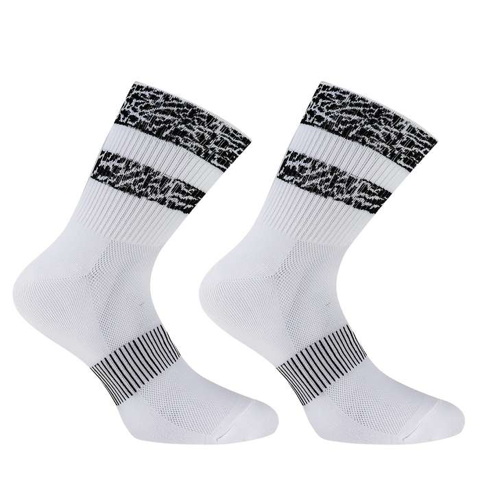 1 Pair Leopard Print Black Green One Size Socks
